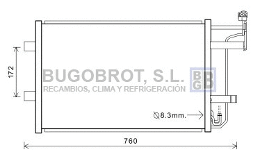 Condenseur, climatisation BUGOBROT 62-MZ5252