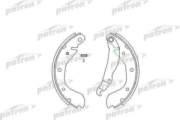 Jeu de mâchoires de frein PATRON PSP198