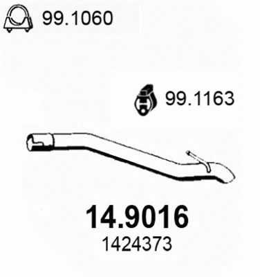 Tuyau d'échappement ASSO 14.9016
