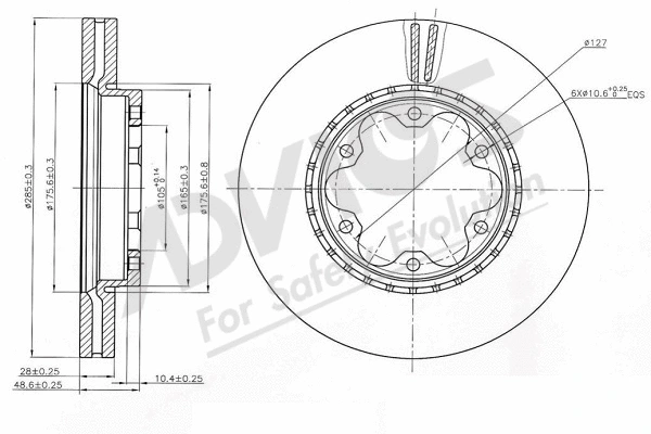 Disque de frein ADVICS-SEA A6F118
