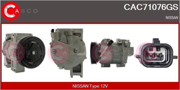 Compresseur, climatisation CASCO CAC71076GS