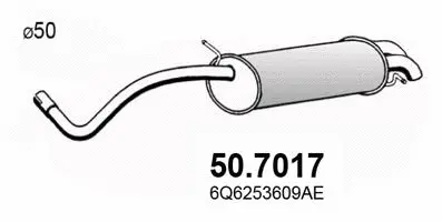 Silencieux arrière ASSO 50.7017