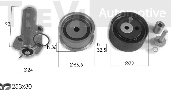 Kit de courroie crantée TREVI AUTOMOTIVE KD1350
