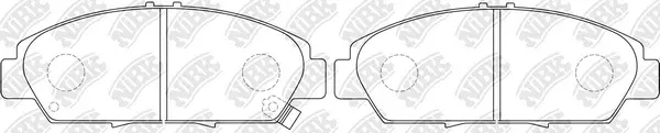 Kit de plaquettes de frein, frein à disque NiBK PN8293