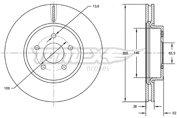 Disque de frein TOMEX Brakes TX 72-80