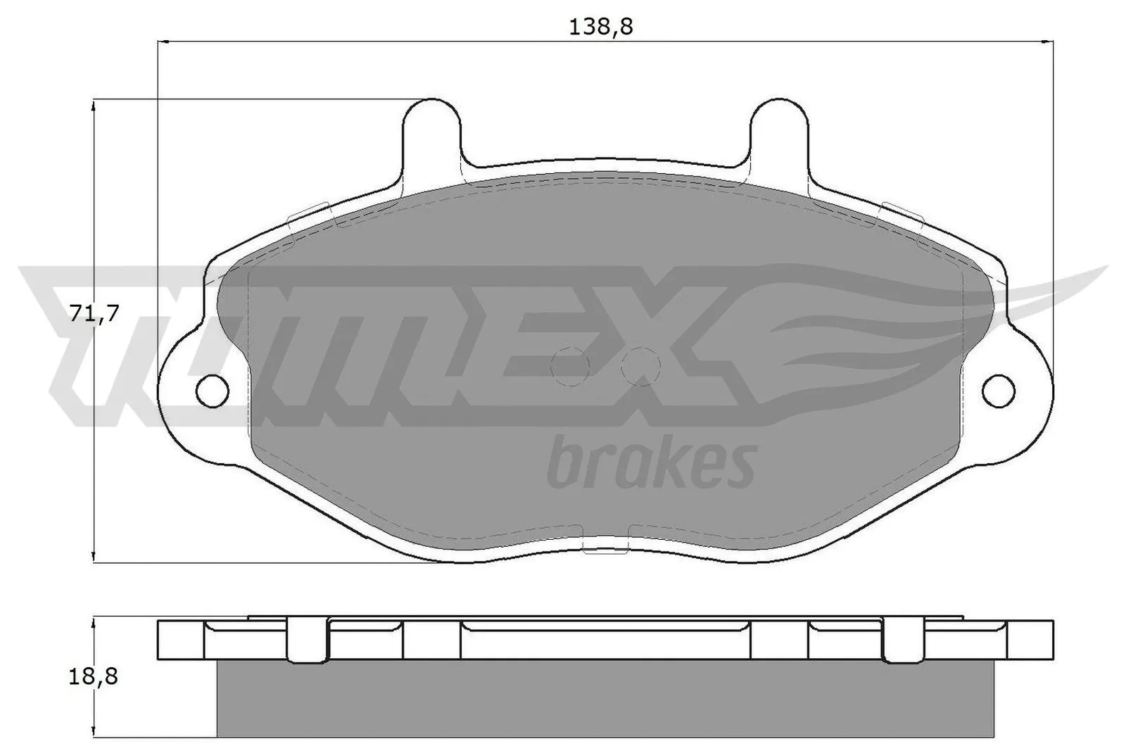 Kit de plaquettes de frein, frein à disque TOMEX Brakes TX 11-92