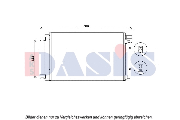 Condenseur, climatisation AKS DASIS 162014N