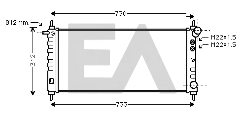 Radiateur, refroidissement du moteur EACLIMA 31R54186