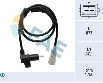 Capteur, vitesse de roue FAE 78371