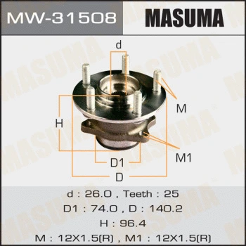 Kit de roulements de roue MASUMA MW-31508