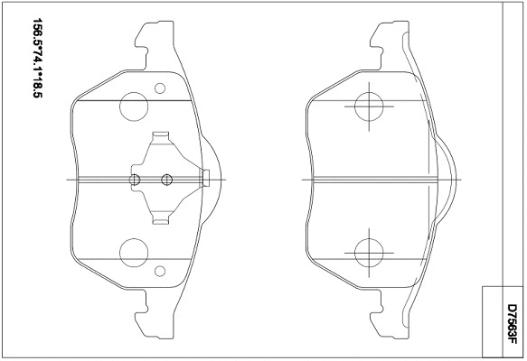 Kit de plaquettes de frein, frein à disque ASIMCO KD7563F