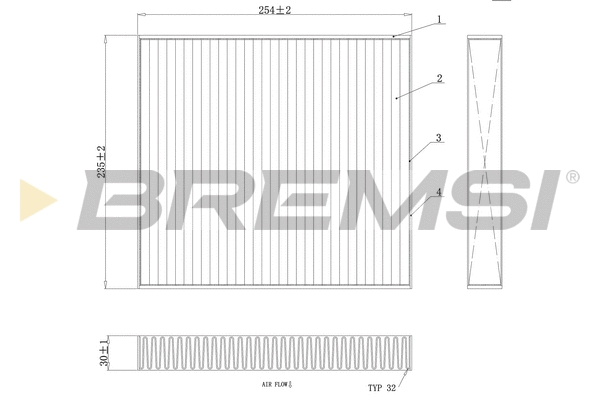 Filtre, air de l'habitacle BREMSI FC0177C