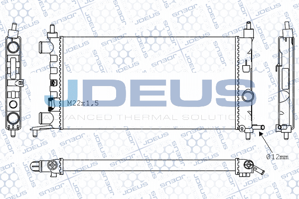Radiateur, refroidissement du moteur JDEUS M-0200670
