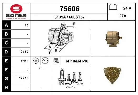 Alternateur EAI 75606