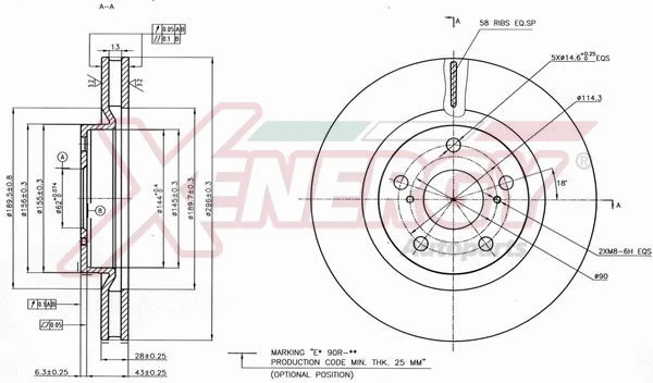 Disque de frein AP XENERGY X602589