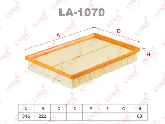 Filtre à air LYNXAUTO LA-1070