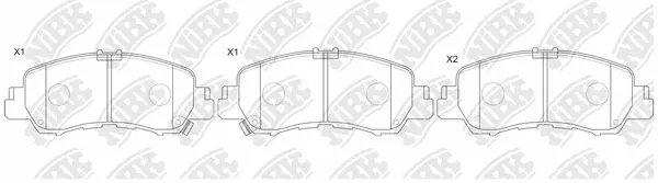 Kit de plaquettes de frein, frein à disque NiBK PN3816