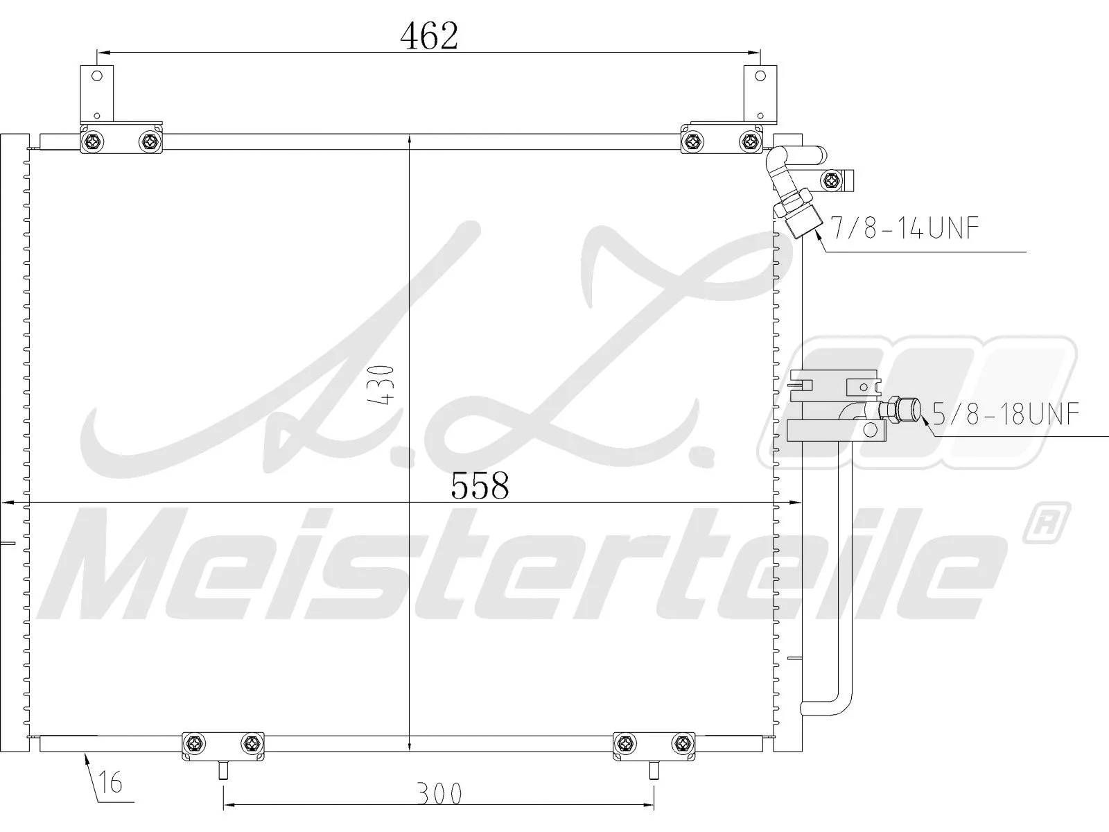 Condenseur, climatisation A.Z. Meisterteile AZMT-45-030-1592