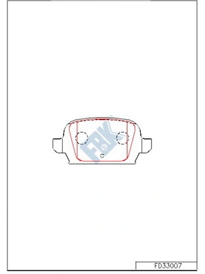 Kit de plaquettes de frein, frein à disque FBK FD33007