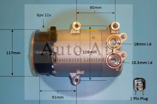 Compresseur, climatisation AUTO AIR GLOUCESTER 14-1047