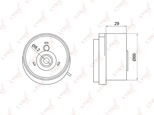 Poulie de tension, courroie crantée LYNXAUTO PB-1050