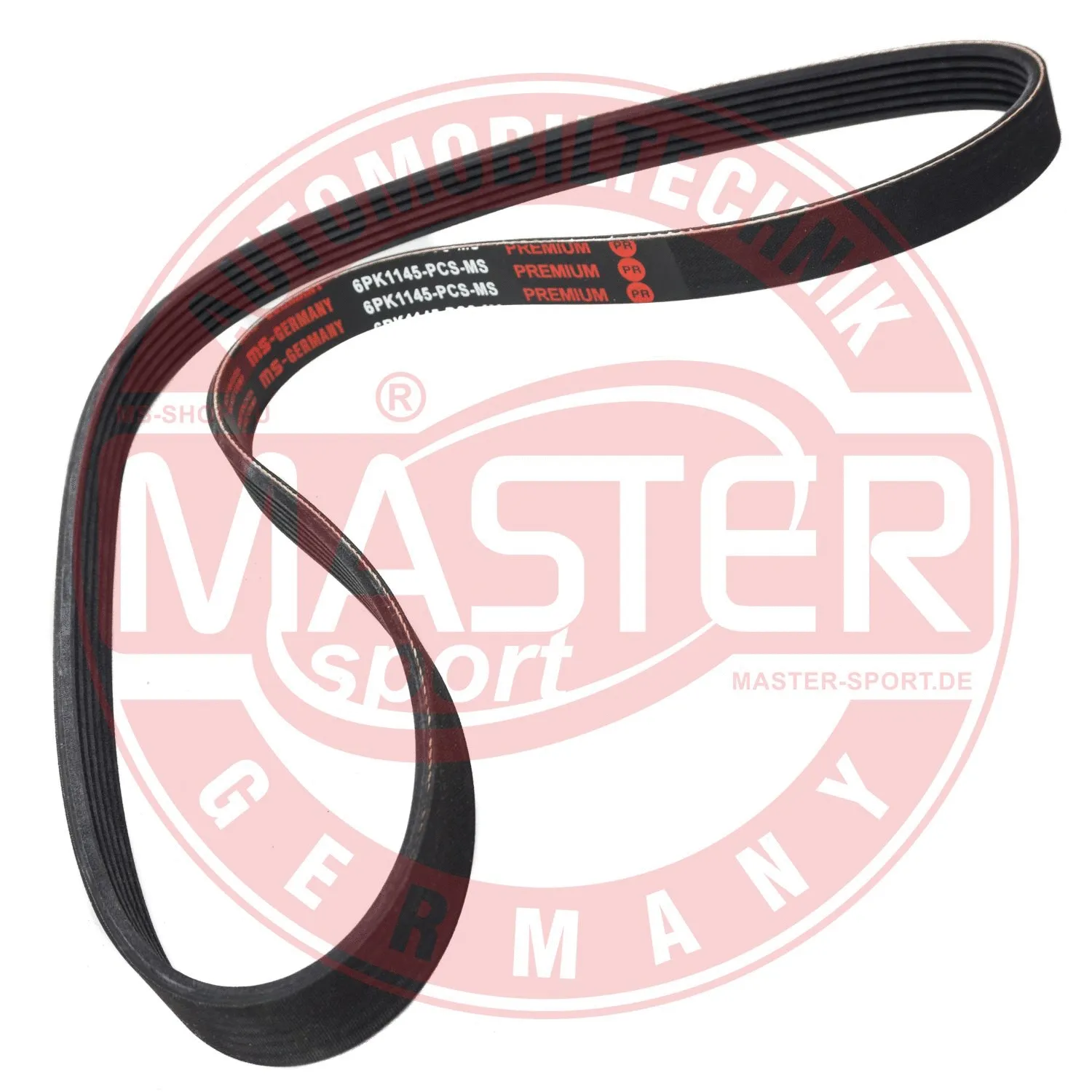 Courroie trapézoïdale à nervures MASTER-SPORT GERMANY 6PK1145-PCS-MS