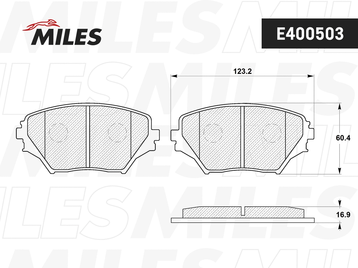 Kit de plaquettes de frein, frein à disque MILES E400503
