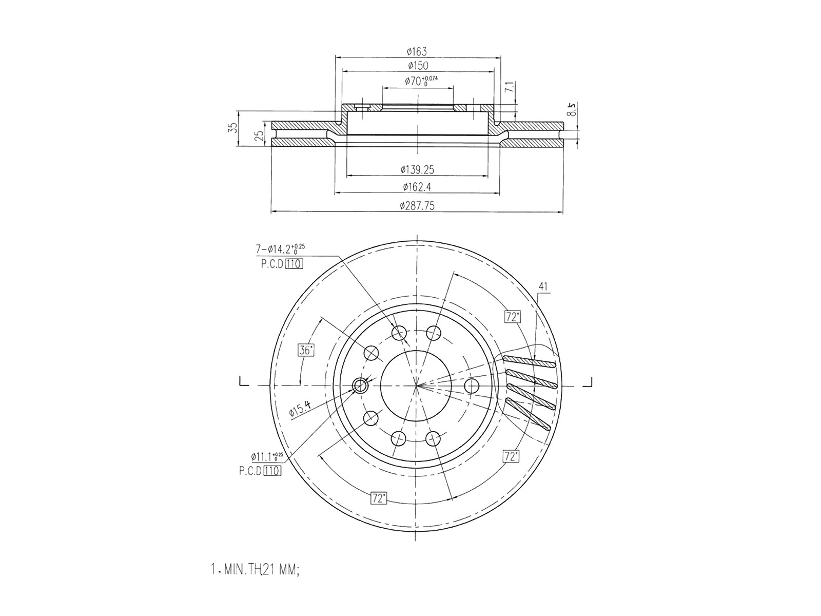 Disque de frein A.Z. Meisterteile AZMT-44-024-1499