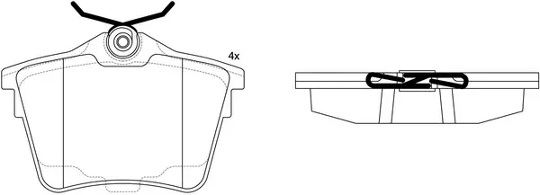 Kit de plaquettes de frein, frein à disque SB BP42468