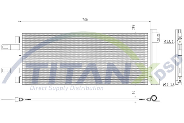 Condenseur, climatisation TitanX CD359004