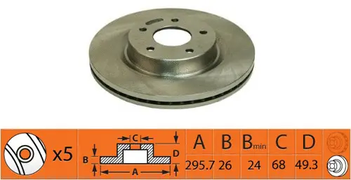 Disque de frein SB BR22141T