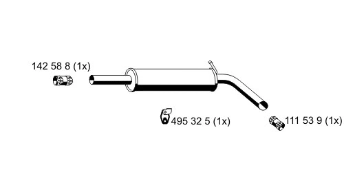 Silencieux central ERNST 112284