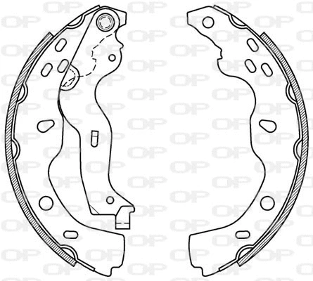 Jeu de mâchoires de frein OPEN PARTS BSA2126.00