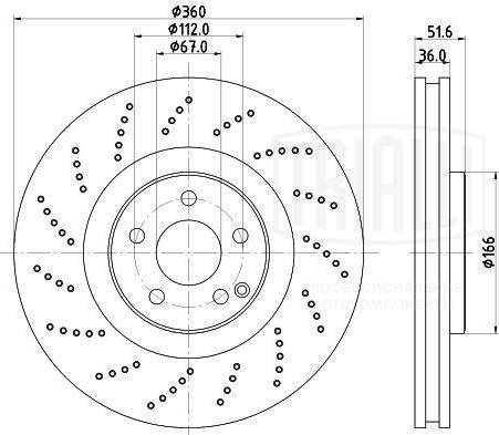 Disque de frein TRIALLI DF 150001