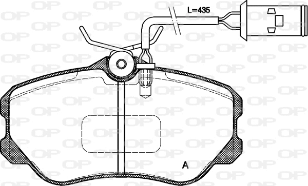 Kit de plaquettes de frein, frein à disque OPEN PARTS BPA0303.12