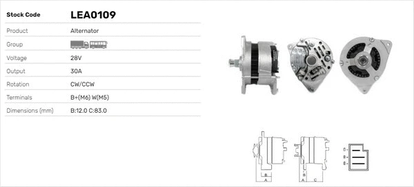 Alternateur LUSA LEA0109