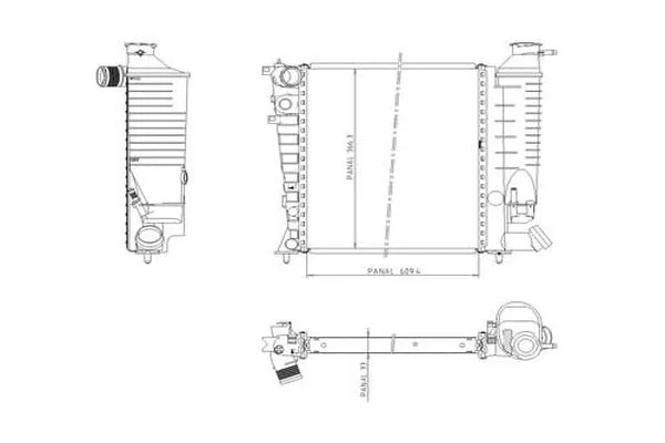 Radiateur, refroidissement du moteur ORDONEZ 1020842809
