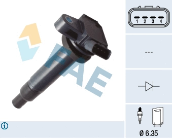Bobine d'allumage FAE 80424