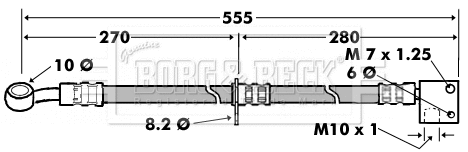 Flexible de frein BORG & BECK BBH7444