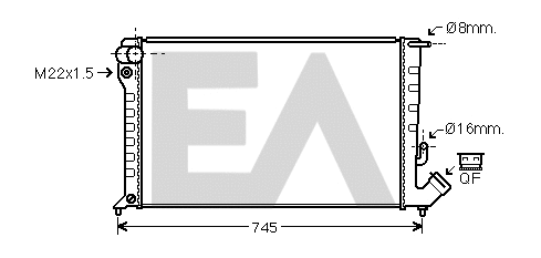 Radiateur, refroidissement du moteur EACLIMA 31R10095