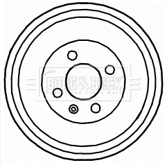 Tambour de frein BORG & BECK BBR7121