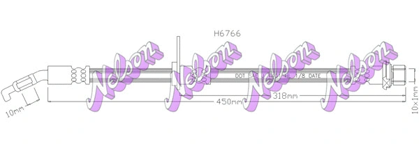 Flexible de frein BROVEX-NELSON H6766