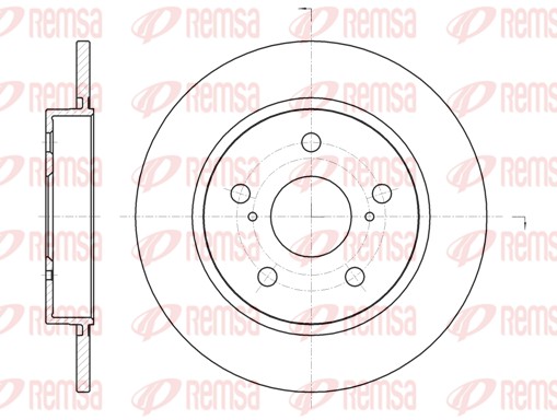 Disque de frein REMSA 61044.00