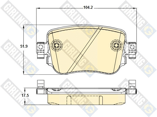 Kit de plaquettes de frein, frein à disque GIRLING 6120421
