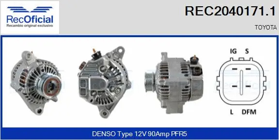 Alternateur RECOFICIAL REC2040171.1