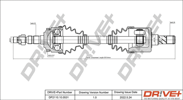 Arbre de transmission Dr!ve+ DP2110.10.0531