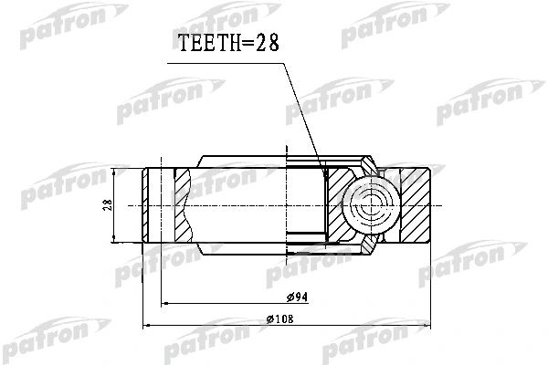 Joint, arbre de commande PATRON PCV1755