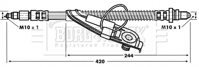 Flexible de frein BORG & BECK BBH6755