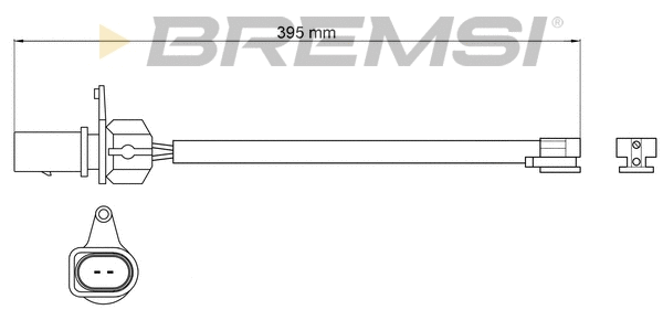 Contact d'avertissement, usure des plaquettes de frein BREMSI WI0967