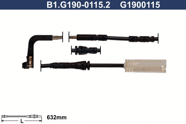 Contact d'avertissement, usure des plaquettes de frein GALFER B1.G190-0115.2